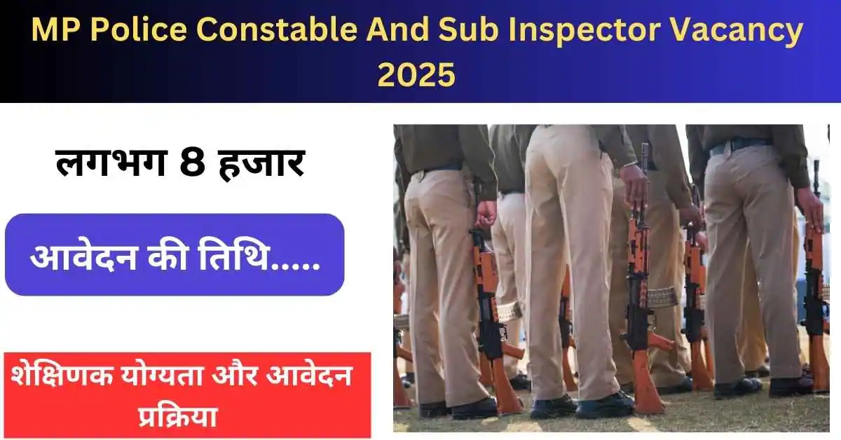MP Police Constable And Sub Inspector Vacancy 2025